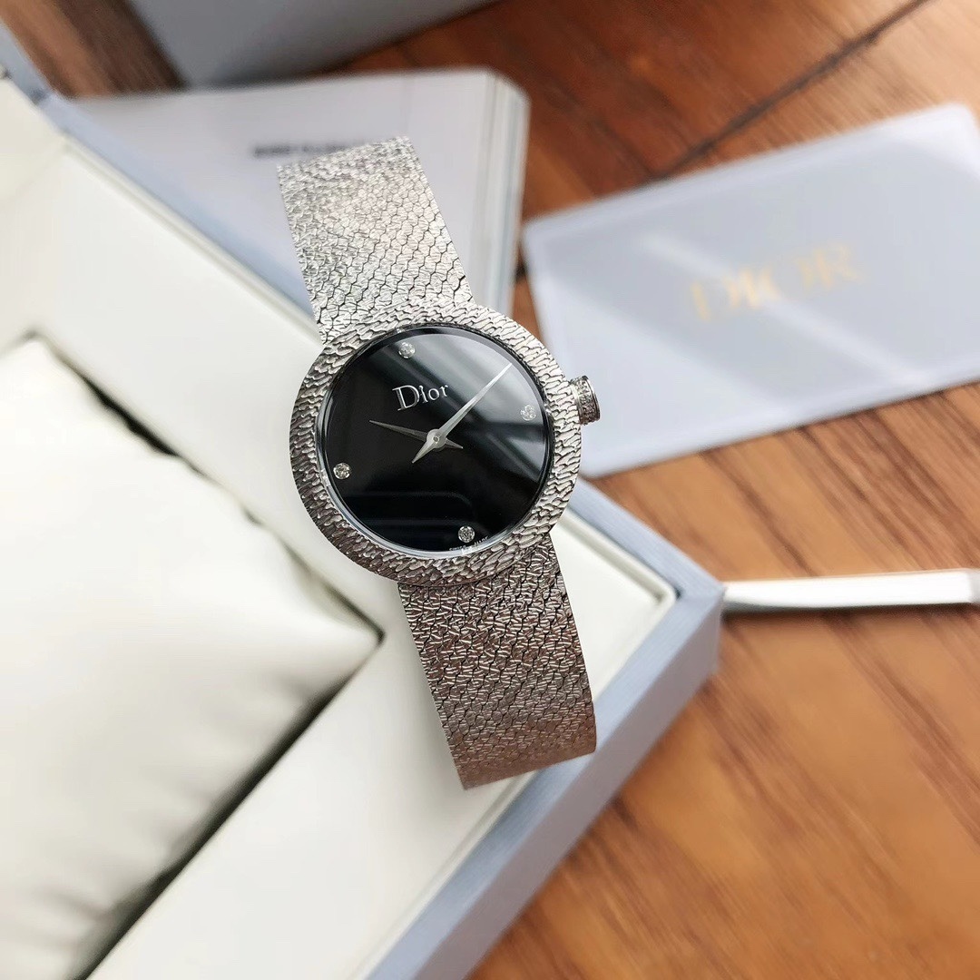 Dior La D De Dior CD047111M002 Diamonds Stainless Steel 25MM Ladies' Quartz