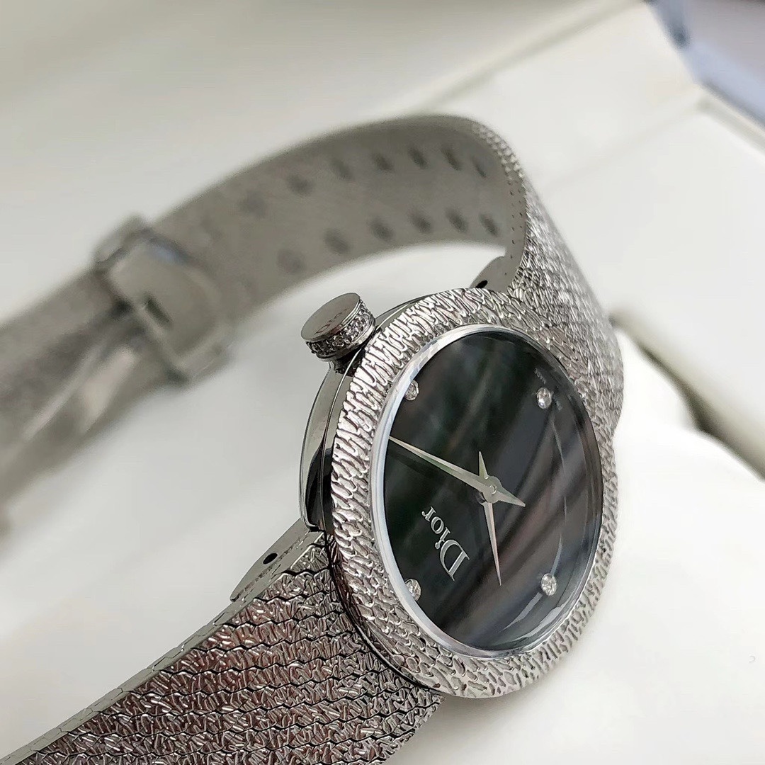 Dior La D De Dior CD047111M002 Diamonds Stainless Steel 25MM Ladies' Quartz