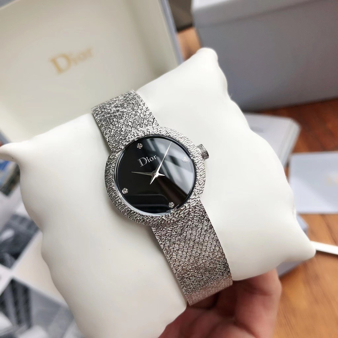 Dior La D De Dior CD047111M002 Diamonds Stainless Steel 25MM Ladies' Quartz