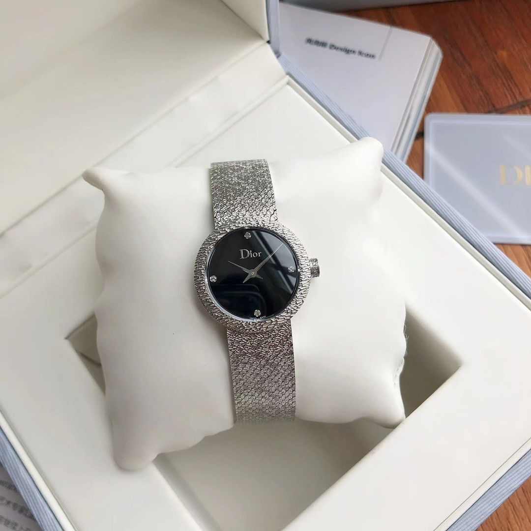 Dior La D De Dior CD047111M002 Diamonds Stainless Steel 25MM Ladies' Quartz