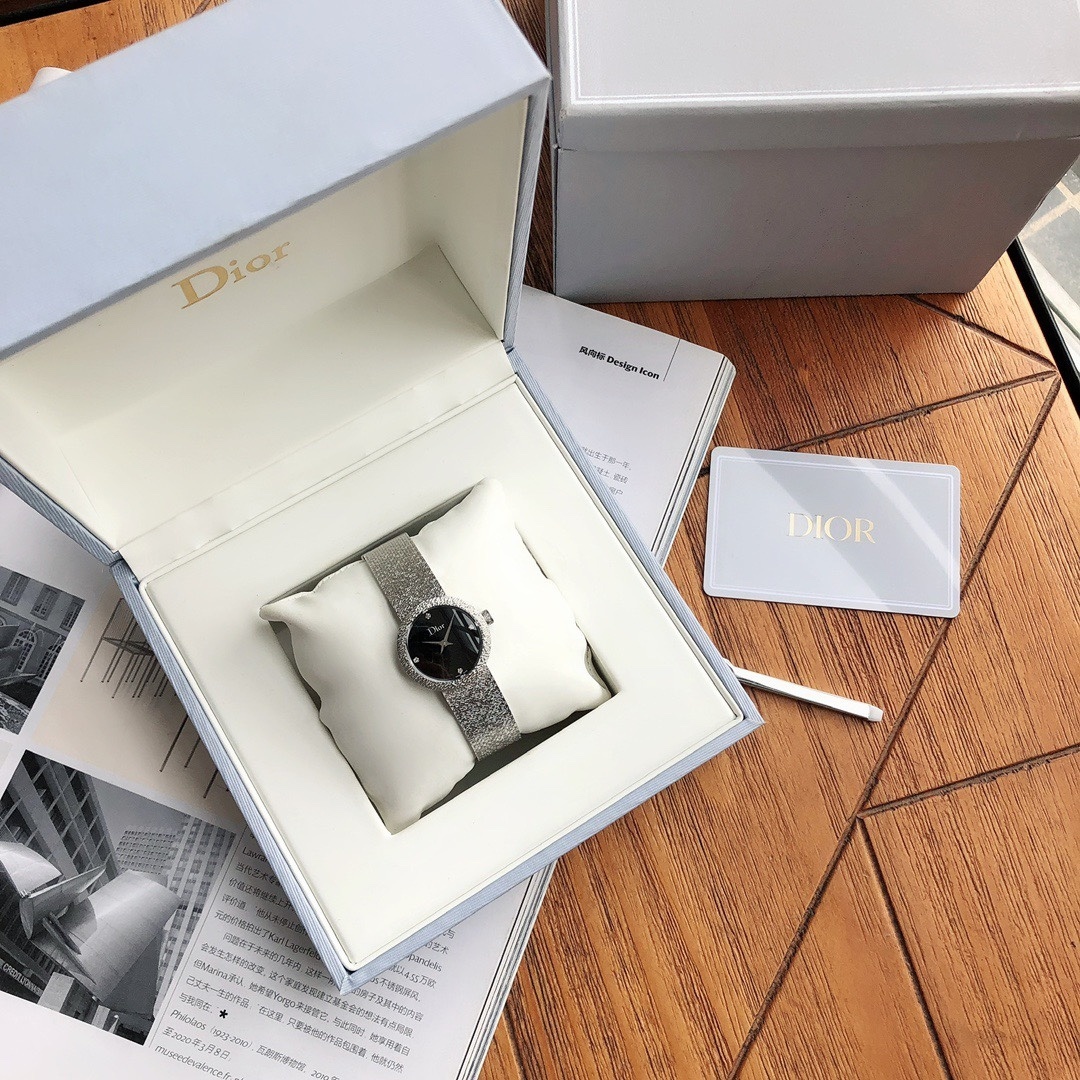 Dior La D De Dior CD047111M002 Diamonds Stainless Steel 25MM Ladies’ Quartz