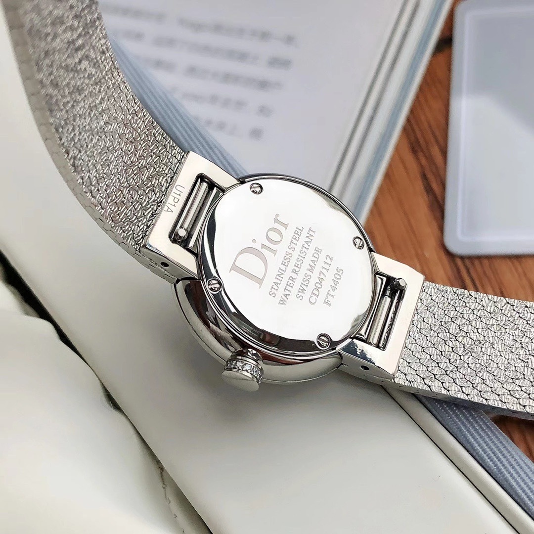 Dior La D De Dior CD047111M002 Diamonds Stainless Steel 25MM Ladies' Quartz