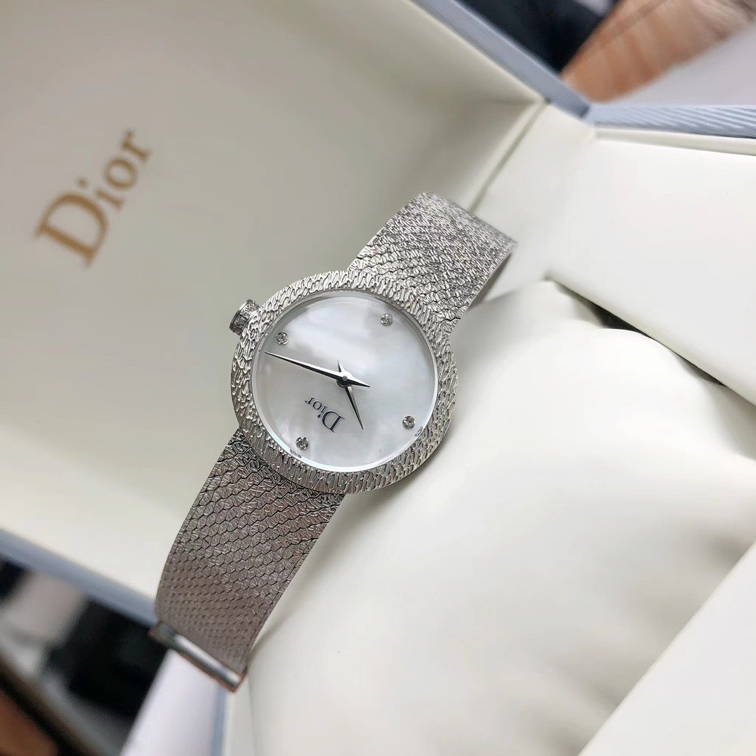 Watch08269 Watch Dior Silver in Other - 56420497 Silver-Tone Classic Watch in Polished Metal Style