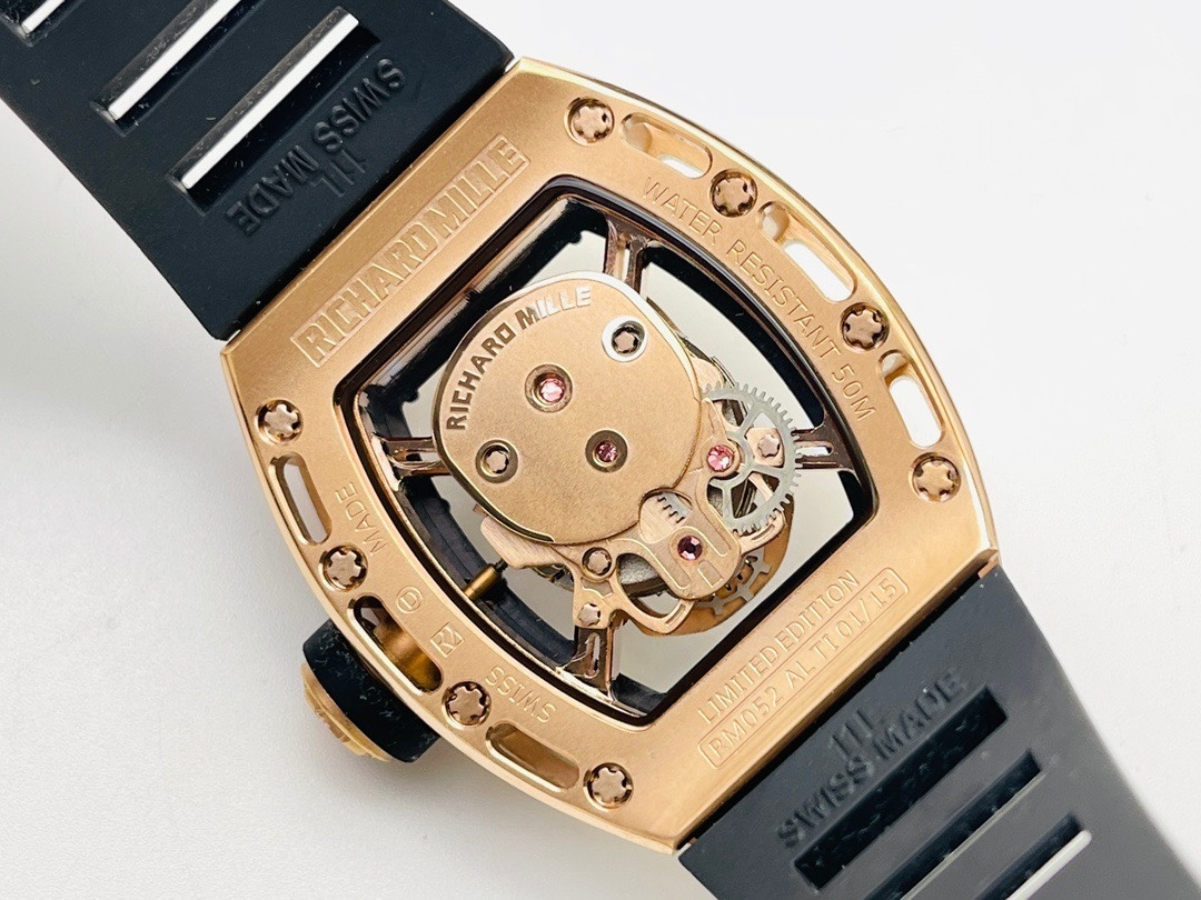 Richard Mille Collection RM 052 Skull Gold-Plated Tourbillon Watch
